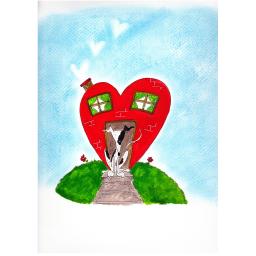 Welcome Home A4 print by Nellie Doodles