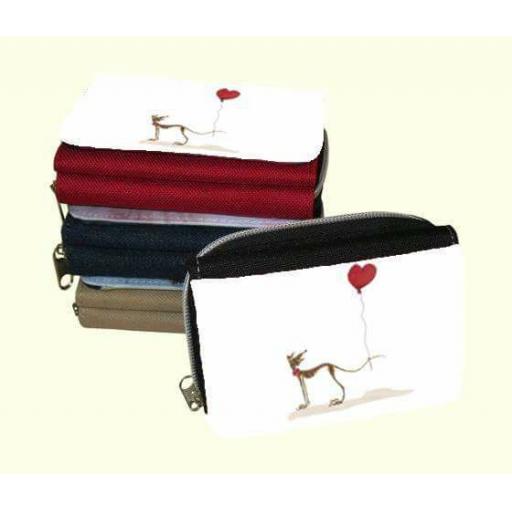 Tail of love or 3 other designs - Zipped Purses in red