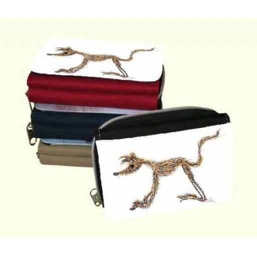 Brindle Hairy Hounds - 2 designs - Zipped Canvas Purse